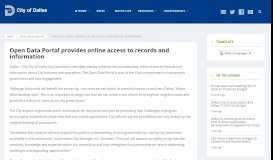 
							         Open Data Portal provides online access to ... - Dallas City News								  
							    