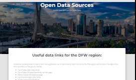 
							         Open Data Sources - DFW Open Data Day								  
							    