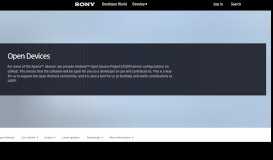 
							         Open Devices - Open Devices - Sony Developer World								  
							    