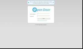 
							         Open Door | Login								  
							    