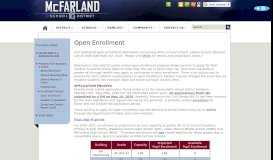 
							         Open Enrollment - McFarland School District								  
							    