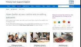 
							         Open Exeter - Primary Care Services England								  
							    