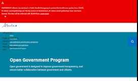 
							         Open government | Alberta.ca - Government of Alberta								  
							    