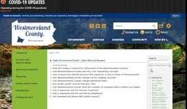 
							         Open Government Portal > Open Records Request - Westmoreland ...								  
							    