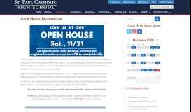 
							         Open House Information – St. Paul Catholic High School								  
							    