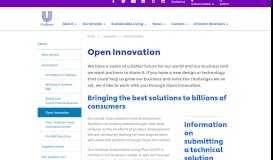 
							         Open Innovation | About | Unilever global company website								  
							    