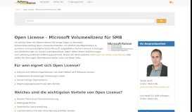 
							         Open License – Microsoft Volumenlizenz für SMB | Lizenzen, Services ...								  
							    