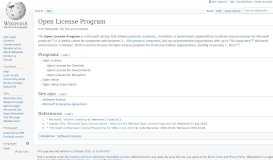 
							         Open License Program - Wikipedia								  
							    