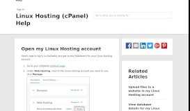 
							         Open my cPanel Hosting account | Linux Hosting (cPanel) - GoDaddy ...								  
							    