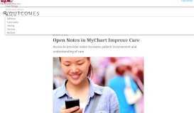 
							         Open Notes in MyChart Improve Care - Epic								  
							    