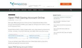 
							         Open PNB Saving Account Online - AllDigitalTricks								  
							    