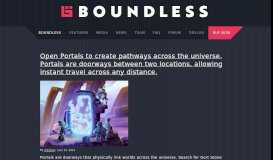 
							         Open Portals to create pathways across the universe. Portals are ...								  
							    