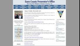 
							         Open Public Records Act - Essex County Prosecutors Office								  
							    