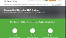 
							         Open Self-Directed IRA Online | The Entrust Group								  
							    