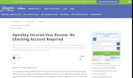 
							         Open Sky Secured Visa Review: No Checking Account Required ...								  
							    
