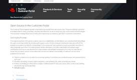 
							         Open Source in the Customer Portal - Red Hat Customer Portal								  
							    