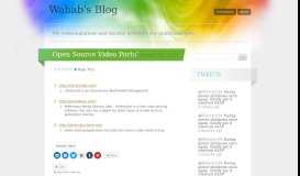 
							         Open Source Video Portal | Wahab's Blog								  
							    