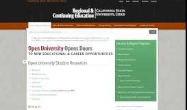 
							         Open University Student Resources | CSU, Chico Regional ...								  
							    