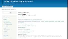 
							         OpenClinic GA | Medical Free/Libre and Open Source Software								  
							    