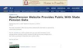 
							         OpenPension Website Provides Public With State ... - NBC Connecticut								  
							    