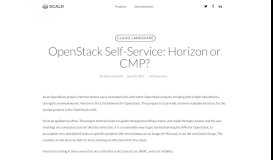 
							         OpenStack Self-Service: Horizon or Cloud Management Platform | Scalr								  
							    