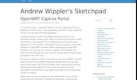 
							         OpenWRT Captive Portal | Andrew Wippler's Sketchpad								  
							    