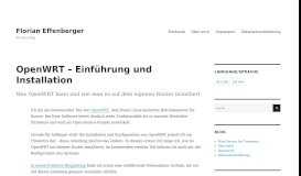 
							         OpenWRT - Einführung und Installation - Florian Effenberger								  
							    