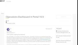 
							         Operations Dashboard in Portal 10.5 | GeoNet, The Esri Community ...								  
							    