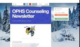 
							         OPHS Counseling Newsletter | Smore Newsletters								  
							    