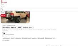 
							         Opinions about Land Cruiser 200 ? - Expedition Portal | My Style ...								  
							    