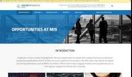
							         Opportunities | MI5 - The Security Service								  
							    