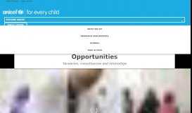 
							         Opportunities | UNICEF Nigeria								  
							    