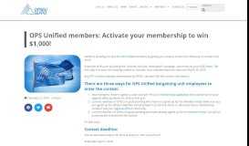 
							         OPS Unified members: Activate your membership to win $1000! - opseu								  
							    