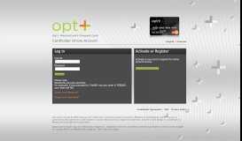 
							         Opt+ MasterCard® Prepaid Card								  
							    