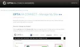 
							         OPTAVIA CONNECT – Manage My Site - optavia coach answers								  
							    