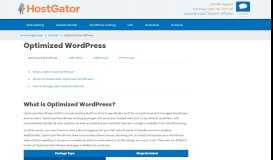 
							         Optimized WordPress « HostGator.com Support Portal								  
							    