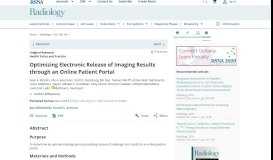 
							         Optimizing Electronic Release of Imaging Results through an Online ...								  
							    