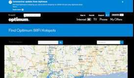 
							         Optimum WiFi Hotspots Map| Optimum								  
							    