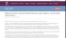 
							         Options to ER: Central Health Partners with Urgent, Convenient Care ...								  
							    