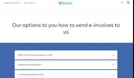 
							         Options to send e-invoices | Fortum								  
							    