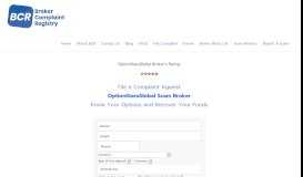 
							         OptionStarsGlobal Complaint - Broker Complaint Registry								  
							    