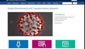 
							         OPTN: Organ Procurement and Transplantation Network - OPTN								  
							    