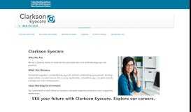 
							         Optometry Careers | Clarkson Eyecare								  
							    