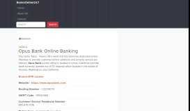 
							         Opus Bank Online Banking Sign-In - BanksOnline247								  
							    