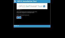
							         OPUS Self Install Tool								  
							    