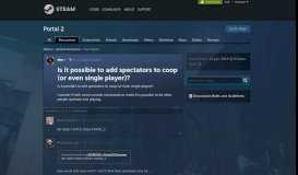
							         (or even single player)? :: Portal 2 General ... - Steam Community								  
							    
