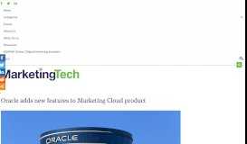 
							         Oracle adds new features to Marketing Cloud product - Marketing ...								  
							    
