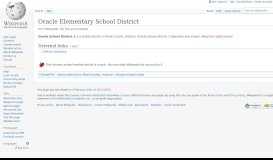 
							         Oracle Elementary School District - Wikipedia								  
							    