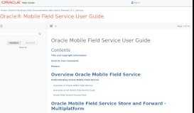 
							         Oracle Mobile Field Service User Guide - Oracle Help Center								  
							    