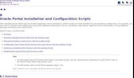 
							         Oracle Portal Installation and Configuration Scripts - Oracle Help Center								  
							    